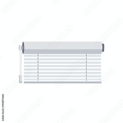 White Venetian Blinds Window Treatment