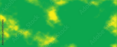 Bright lime green and emerald pop art retro background with halftone dots in comic style, vector eps10