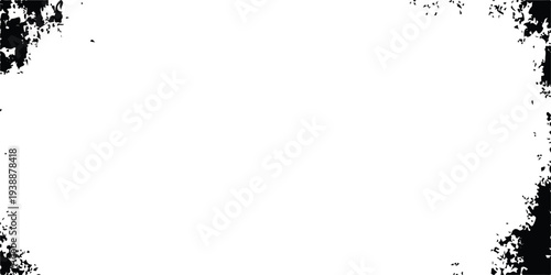 Abstract black and white grunge frame with a paper texture border and 3d sign elements for a blank business design featuring a hand drawn animation style