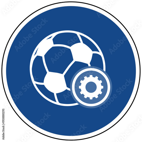 Fussball Einstellung Sport Management Training und Strategie Symbol Vektor Illustration