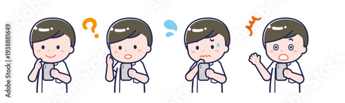 スマートフォンを使う「ナース01」の男性