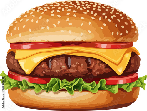 hamburger on a white background