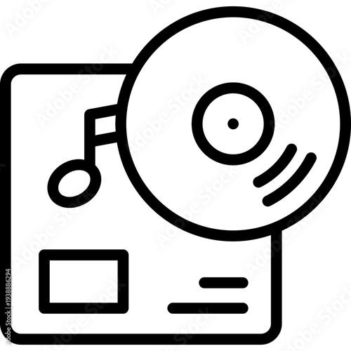 Vinyl Line Icon