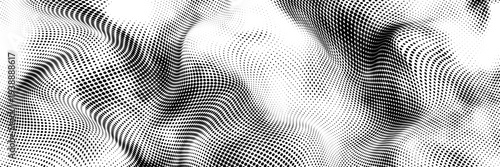 Black and White Halftone Texture Background with Grunge Polka Dot Pattern Abstract Distressed Retro Pop Art Effect for Graphic Design Element and Backdrop