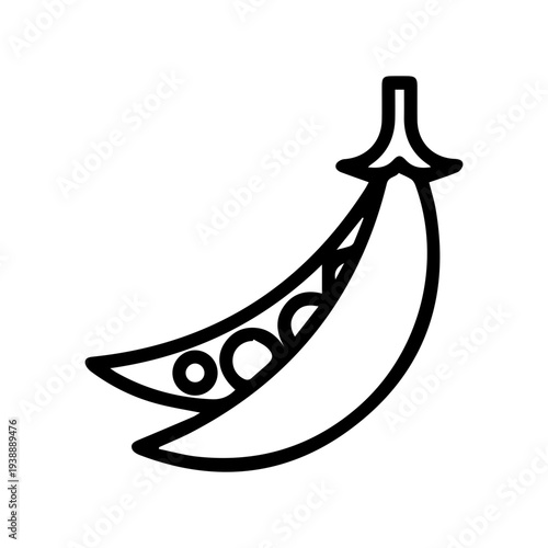 Fresh Green Pea Pod Icon