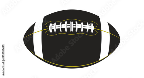 American Football Ball Isolated on White Background