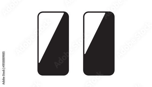 black color phone set of silhouette vector illustration, solid white background