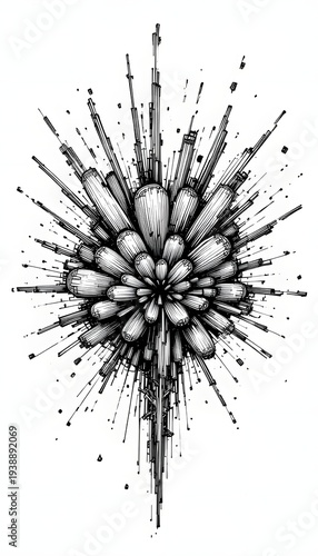 Tangled golden noodles on a white background.