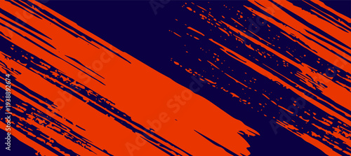 Abstract speed lines style orange color halftone banner design template. Vector illustration.