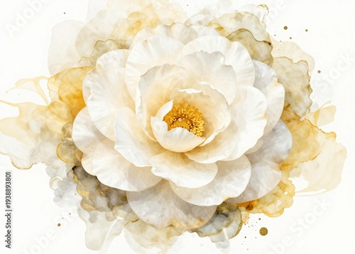 A beautiful wedding bouquet of white and yellow rose petals and blossoms creates a romantic floral gift for a Valentine's Day celebration