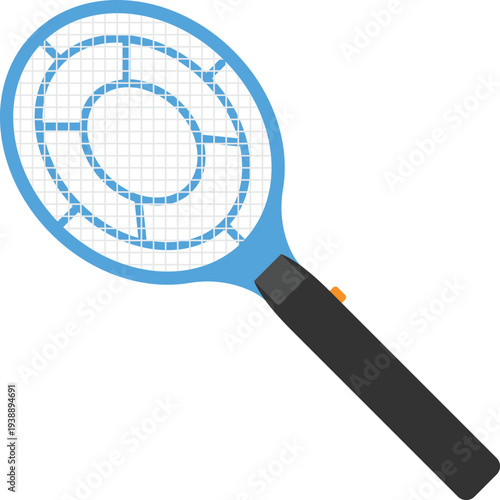 Electric Fly Swatter for Pest Control Flat Illustration Isolated on White Background