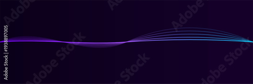 Abstract Wave Pattern – Gradient Curves on Dark Background