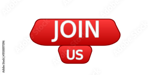 Join Us Button – Red Glossy Call-to-Action Design