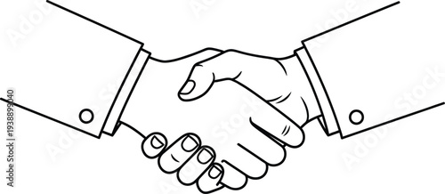 Professional handshake illustration symbolizing agreement, partnership, and collaboration in business deals and successful negotiation outcomes between two individuals.