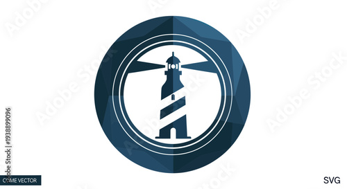 Modern Lighthouse Logo Icon - Vector Graphic Design