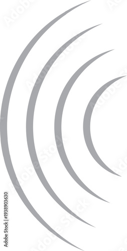 Signal Transmission Point Icon, Source and Signal Waves, Communication Technology Vector Illustration