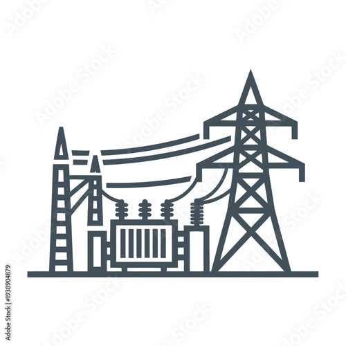 Electricity Power Transmission Tower Infrastructure.