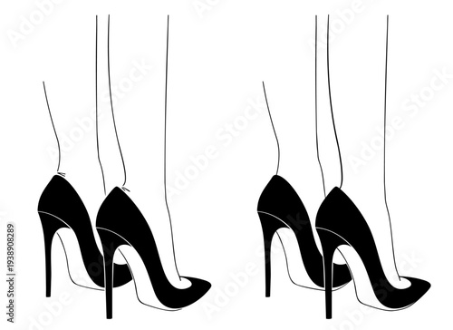 Classic Pointed Toe Stiletto Pumps with Thin High Heel 9–11 cm on Woman Feet, Closed Toe Court Shoes for Business, Office and Elegant Evening Look