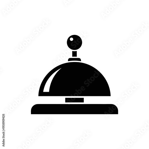 Hotel Service Bell Icon Reception Desk Ring Bell Vector Illustration