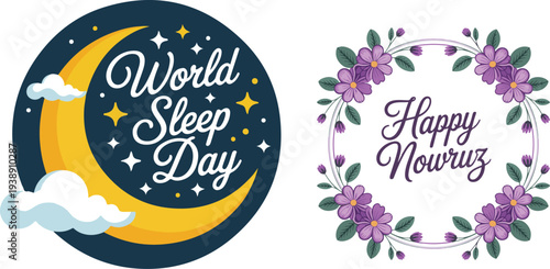 World sleep day moon and stars for a good night rest