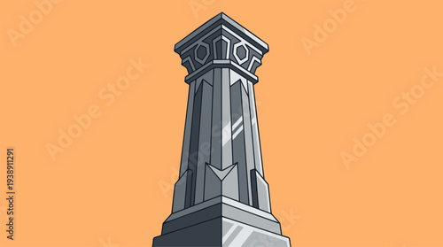 Grand Stone Monument Reaching Towards the Sky.