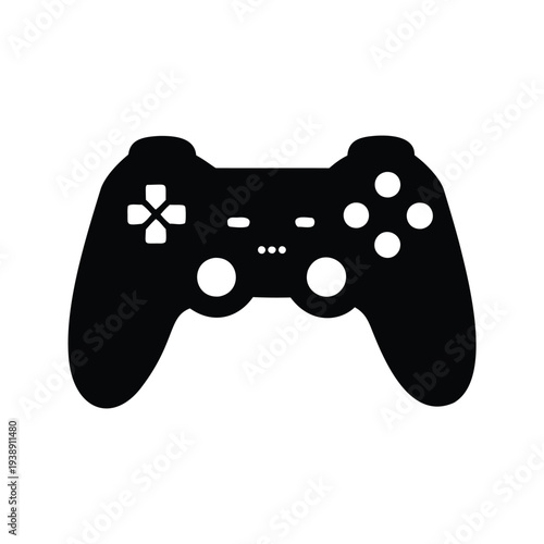 Gaming controller buttons and joysticks, perfect for video game design silhouette vector illustration, game controller silhouette vector illustration