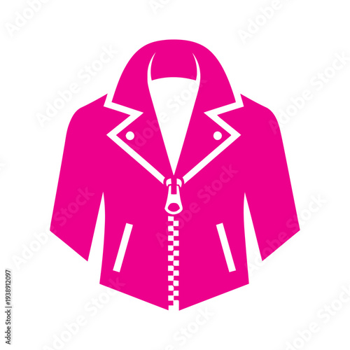 Pink Jacket with Zipper and Hood.