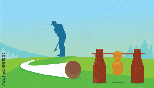 Premium Illustration of woodball sport best for your digital graphic and print	
