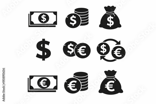 money icons set