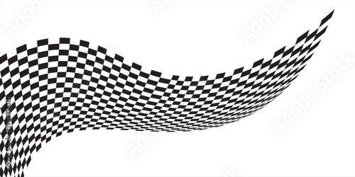 Racing flag grunge design of vector car race sport, auto rally and motocross.