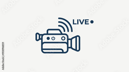 Live Streaming Camera minimal icon