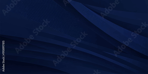A dark blue abstract background features a flowing wave pattern with light lines and digital 3d textures to create an artistic motion design wallpaper