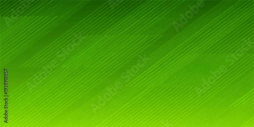 A digital art illustration of a green abstract background featuring fluid motion waves, light energy lines, and organic leaf shapes for a modern nature wallpaper design