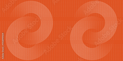 Collection of red concentric circles. Collection of radial sound wave or sonar rings. Pack of radar icon symbols, targets, dashed lines, halftones.