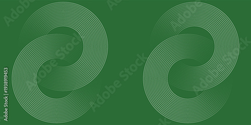 Modern bright green gradient background with glowing neon circle lines element and halftone dot abstract. vector modern design background eps10