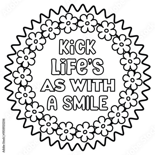 Bold and Easy Motivational Swear Word Coloring Page, Sweary Motivational Quotes, Sweary Coloring Page, Groovy letters and Swear Words, Inspirational Swear Word, Funny Quotes, Sweary Affirmations,