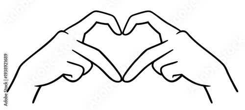 Hands Heart Shape Gesture, Love Symbol Formed by Couple Fingers, Romantic Sign of Affection Unity and Relationship for Valentine’s Day