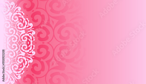 elegant mandala style pink gradient background