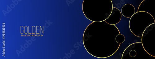 luxurious golden round shape banner with premium touch