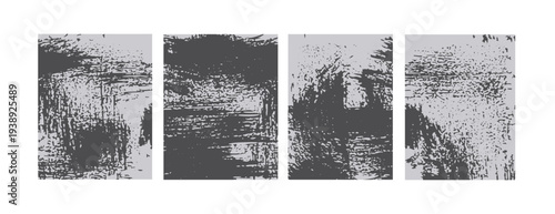 set of hand painted distress texture banner in grungy style