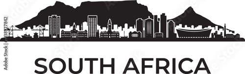 Stunning South African cityscape with modern skyline and iconic mountain backdrop