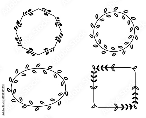 Collection of Decorative Floral Frames and Borders