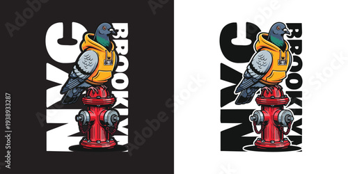 New York T-Shirt Design – NYC Skyline Streetwear Vector Graphic for Apparel