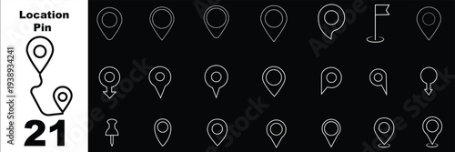 Set of location pin icons. location pin place marker. Location icon. Map marker pointer icon set. Modern map markers. Pin icon vector isolated on white background. Vector illustration, eps