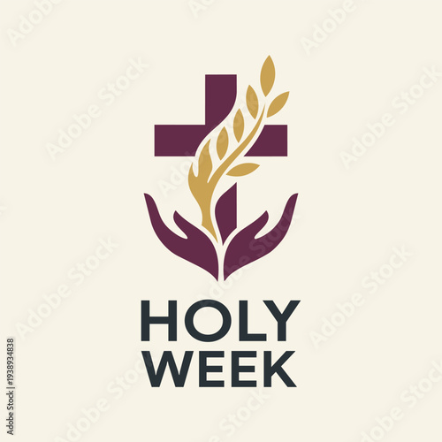 Holy Week Religious Celebration Graphic