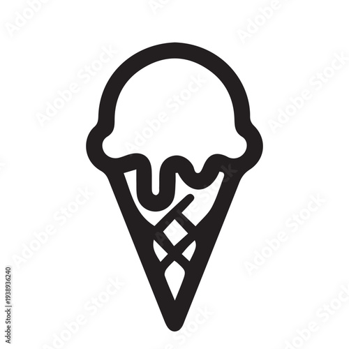 Ice Cream Scoop Icon Minimal Vector Icons