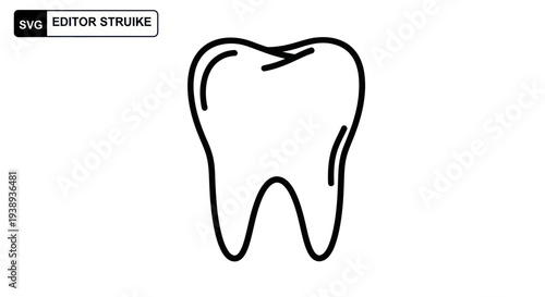 Simple Vector Illustration of a Tooth Icon