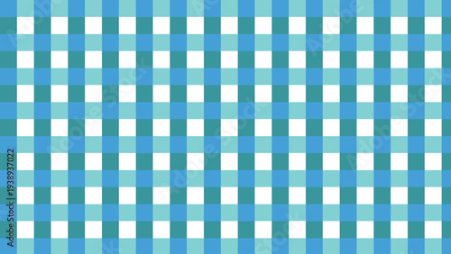 Minimal Blue Gingham Checkered Pattern Background, Seamless Square Fabric Texture for Textile and Tablecloth Design