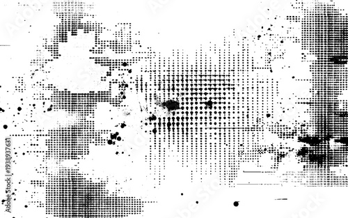 Vector black dots halftone texture background. Grunge black halftone texture. 