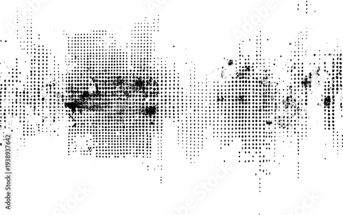 Subtle halftone vector marble texture overlay. Monochrome abstract splattered background.